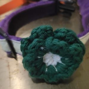 Green Rosette Decorative for Pet Collar
